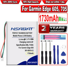 Hsabat bateria recarregável de 1730mah 361-00019-12 para garmin edge 605 705/edge 705 gps li-ion 2024 - compre barato