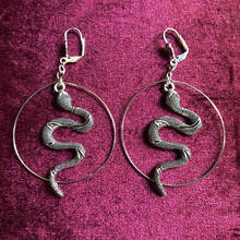 Snake hoop earrings gothic jewelry witchy fashion weird darkness women gift classics 2020 new Dangle & Drop Earrings beautiful 2024 - buy cheap