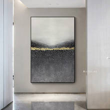 Pósteres de pintura en lienzo de nubes doradas para sala de estar, imágenes artísticas de pared modernas para dormitorio y pasillo, paisaje abstracto hecho a mano 2024 - compra barato
