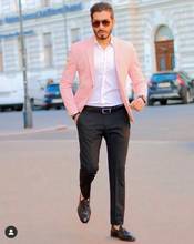 Pink Suits For Wedding 2020 Latest Coat Pants Designs Summer Beach Men Suits Ball Slim Fit Groom Best Men Male Suit 2 Pieces 2024 - buy cheap