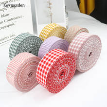 Kewgarden 1-1/2" 1" 3/8" 10mm 25mm 38mm Plaid Fabric Layering Cloth Ribbon Handmade Tape DIY Hair Bow Brooch Accessories 10 Yard 2024 - buy cheap