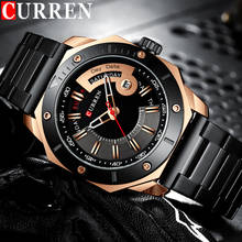 CURREN Sport Men Watch Top Brand Luxury Black Military Business Waterproof Male Clock Stainless Steel Quartz Man Wristwatch 8344 2024 - buy cheap