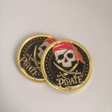 2020 Skull Pirate Ship Gold Treasure Coin Lion of The Sea Running Wild Collectible Vaule Coins Drop Shipping 2024 - buy cheap