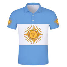 Футболка-поло Аргентинская с бесплатным именем, рубашка-поло для спортзала в стране Арг, флаг Испании, аргентинской нации, печать текста, одежда «сделай сам» для фото 2024 - купить недорого