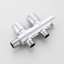 High quality Brass Kitchen Bathroom Accessories Double Outlet Angle Valve for Shower Head Bath Bibcock 2024 - buy cheap