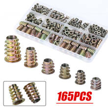 165pcs/set Zinc Alloy Die Cast Inserts Nuts M4 M5 M6 M8 Threaded Hex Drive Insert Fixing Wood Screw Inserts Nuts 2024 - buy cheap