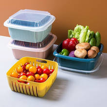 Креативный холодильник, коробка для хранения пресной воды, слив овощей и фруктов, герметичная сливная корзина, пищевой контейнер кухонный гаджеты 2024 - купить недорого