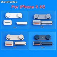 ChengHaoRan Side Button for iPhone 5 5S Power On Off + Volume Switch + Mute Side Keypad Button Repalcement Parts 2024 - buy cheap
