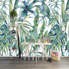 Milofi custom photo 3D wall covering mural wallpaper Nordic hand-painted tropical leaves TV background wall 2024 - buy cheap