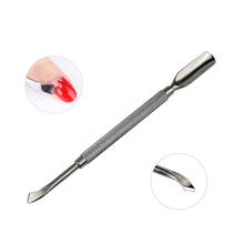 1Pc Nail Cuticle Pusher Stainless Steel UV Gel Polish Remover Double Sided Finger Dead Skin Push Cutter Manicure Tool 2024 - buy cheap