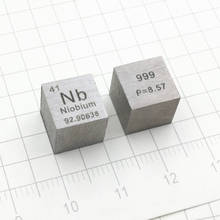 Cubo de Mesa Periódica de Metal de niobio puro, elemento tallado de Metal Nb, colección de manualidades de 10x10x10mm, 99.9% 2023 - compra barato