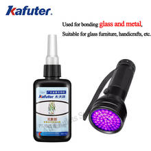 Kafuter Strong power UV Glue UV Curing Adhesive Transparent Crystal and Glass Adhesive for Acrylic metal glass with 51 LED light 2024 - buy cheap