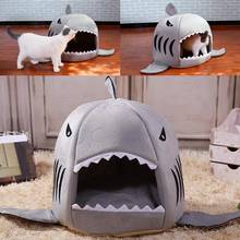 Pet Dog Cats Soft Sleeping Bed House Pad Shark Shape Warm Cushion Nests Kennel 2024 - buy cheap
