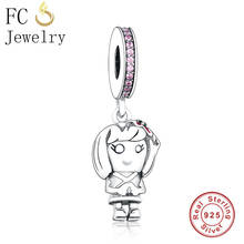 FC Jewelry Fit Original Brand Charm Bracelet 925 Sterling Silver Aladdin Princess Enamel Bead Pendant For Making Berloque 2019 2024 - buy cheap