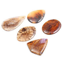 5pcs / Lot Yellow Striped Agates Pendant Reiki Healing Natural Stone Meditation Amulet DIY Jewelry Gift 2024 - buy cheap