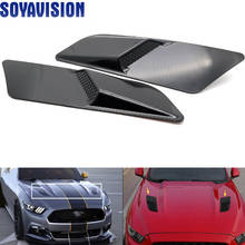 A Pair Car Front Hood Vents For Ford For Mustang 2015-2017 ABS Car Air Intake Scoop Bonnet Hood Vent black 2024 - buy cheap