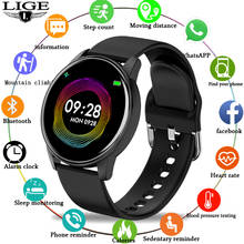 LIGE 2020 Sports Smart Watch Women Men Fitness tracker Heart rate monitor Blood pressure function smartwatch man For Android ios 2024 - buy cheap