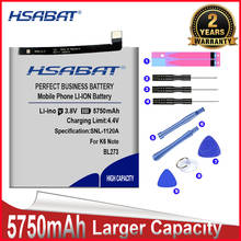 Hsabat-bateria para lenovo k6 note k6 note, 5750mah, 2 chips, k53a48, acumulador de substituição, telefone celular 2024 - compre barato
