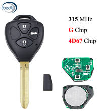 Mando a distancia de 3 botones para coche, mando a distancia de 315MHz con Chip G/4D67 en el interior para Toyota Camry TOY43 Blade 2024 - compra barato