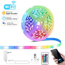 Apple Homekit WiFi Smart LED Strip Light Siri Voice Control luces led para habitacion Work With Dohome Alexa and Google Home 2024 - buy cheap