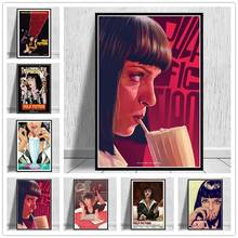 Pulp Fiction-carteles e impresiones de Quentin Tarantino, pintura en lienzo, arte de pared, imagen Vintage, película, decoración del hogar 2024 - compra barato