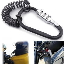 Motorcycle Anti Theft Bike Motorcycle Helmet Lock W/ Resettable Code PIN Spring Combination Lock Climbing Hook for Universal 2024 - buy cheap