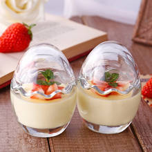 Creative Egg Shell Design Pudding Cup Lead Free Glass Ice Cream Mousse Tray Tiramisu Yogurt Milk Bottle Jelly DIY Baking Mold 2024 - buy cheap