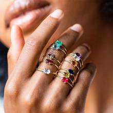 ZHOUYANG обручальное кольцо для женщин простой классический овальный карамельный камень циркон светло-золотой цвет подарок на помолвку модные ювелирные изделия R865 2024 - купить недорого