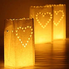 10Pcs/Pack Hollow Out White Romantic Wedding Tea Light Holder Paper Candle Lantern Candle Bags Wedding Party Decoration Supplies 2024 - buy cheap