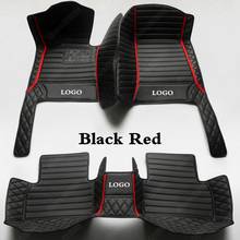 Car Floor Mats for Lincoln MKX Continental MKZ MKC Corsair MKT MKS Nautilus Aviator Navigator Leather Auto Carpet Rugs Black Red 2024 - buy cheap
