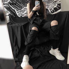 Dance Black Cargo Pants Women Cotton Women Pants Casual Elastic Women Trousers High Waisted Pantalon Female Moto Pants Women 2024 - buy cheap