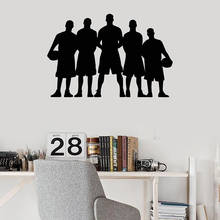 Basketball Team Wall Decal Silhouette Sports Teen Room Boys Bedroom Basketball Court Interior Decor Art Vinyl Sticker Mural M174 2024 - buy cheap