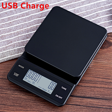 USB Charge Coffee Scale 3KG-0.1g Waterproof Electronic Precision Digital Scales Smart Kitchen Scales Home Food Scale With Timer 2024 - buy cheap