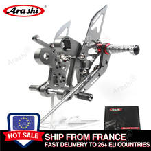 Navio da ue mt09/fz09/fj09 arashi apoio para os pés cnc ajustável rearset pé pegs para yamaha mt fz 09 MT-09 FZ-09 2014 - 2020 qs 2024 - compre barato