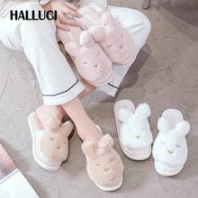 Short plush cute rabbit home slippers shoes women winter Sandals lovely Slip On shoes slippers women indoor loafers TX32006 2024 - buy cheap