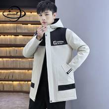 M-3xl Mens Trench Coat Autumn Winter Male Outerwear Overcoat Zipper Turn-Down Collar Add Wool Warm Windbreaker Top Clothes Hy100 2024 - buy cheap