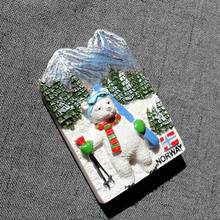 Norway Resin Fridge Magnet Travel Tourism Creative Magnet Norwegian Polar Bears Refrigerator Magnets Sticker Souvenir Decoration 2024 - buy cheap