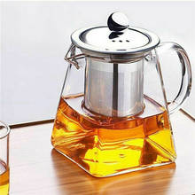 Heat Resistant Clear Glass Teapot Jug W / Infuser Coffee Tea Leaf Herbal Pot Flower Teapot 350ML 550ML 750ML Kettle Water Jug 2024 - buy cheap