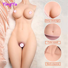 Realistic bust silicone sex doll Realistic artificial vagina cat Real big breast TPE love doll Male masturbation Real sex toy 2024 - buy cheap