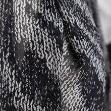 Cera branca 10momme trigo preto impresso seda georgette 100% seda materiais de vestuário feminino vestido de costura pano frete grátis 2024 - compre barato