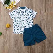 Conjunto de ropa de verano para niños pequeños, camiseta, Tops y pantalones, 2 uds. 2024 - compra barato