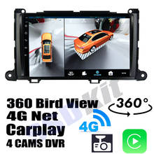 Car Audio Navigation GPS Stereo Media Carplay DVR 360 Birdview Around 4G Android System For TOYOTA Sienna XL30 2011~2020 2024 - buy cheap