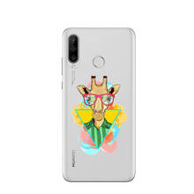 Funda de teléfono transparente con dibujo de jirafa para Huawei, funda suave con dibujos de animales para Huawei P20, P30, P40 Pro, P20, P30, P40 Lite, P40LiteE 2024 - compra barato