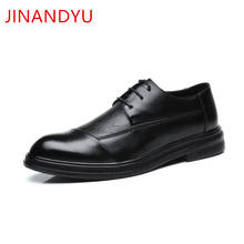 Zapatos formales de cuero para hombre, calzado de vestir, de calidad, clásico, Oxford, color negro 2024 - compra barato