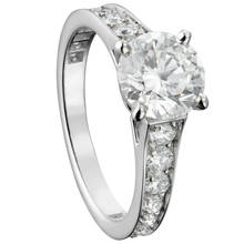 Anel de ouro branco au750 18k, anel redondo de moissanite com diamante, elegante, romântico, tendência, aniversário de casamento, festa de noivado 2024 - compre barato