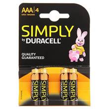 Pilhas alcalinas duracell simplesmente dursimlr3p4b lr03 aaa 1.5v (4 peças) 2024 - compre barato