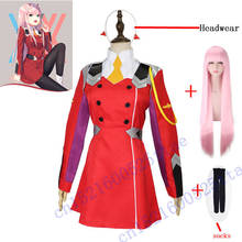 Anime Darling In The Franxx Red Cosplay Costume 02 Cosplay Zero Two Brand Women Dress Full Sets with Wig Headwear Free Shiping 2024 - buy cheap