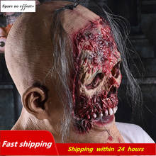 Máscara de Zombie de Halloween, máscara de terror del Festival de fantasmas, accesorios de Cosplay, suministros de fiesta de miedo 2024 - compra barato