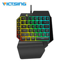 VicTsing-Teclado mecánico para videojuegos, 39 teclas, retroiluminación, para una mano, con luz RGB, para PC/Win7/Win8/IOS/Android 2024 - compra barato