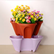 t Strawberry Plant Pot for Flower Vegetables Decoration Garden Planter Pot Stack-up Type Stereoscopic Flowerpo Flowerpot 2024 - buy cheap